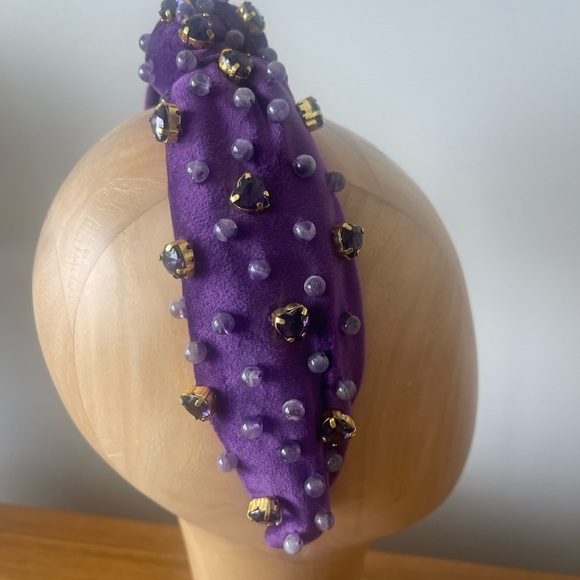 Lele Sadoughi February Amethyst Birthstone Collection Headband Like New - Picture 9 of 11